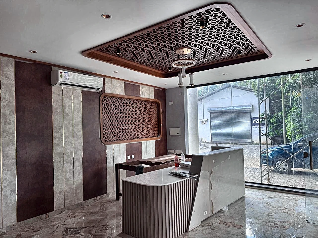TPM Residency grand reception and arrival counter